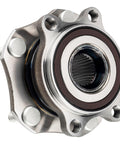Front Wheel Bearing Hub Assembly For 2014 To 2023 Nissan Rogue And 2017 To 2022 Rogue Sport 5 Lug Bolt On Direct Replacement OE 513357 Premium Quality Wheel Bearing And Hub Assembly close-up view