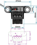 Diagram of Six Pack 3D Printer Limit Switch Kit with 1 Meter 3 Pin Cable Micro Endstop Switches for RAMPS 1.4 dimensions and layout