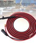 TIG Welding Torch 150A with 35 To 50mm2 Connector and 26.2Ft EPDM Rubber Hose coiled with ergonomic handle on table