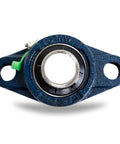 Pillow Block Bearing 1/2 Inch Bore Self Aligning UCFL201-8 Two Bolt Flange Mount with solid base, front view, pre lubricated