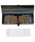 Cobalt Twist Drill Bit Set 115pcs With Metal Case For Hardened Steel Wood Plastic High Speed Steel Hss M35 Professional Grade Power Tool Kit open case with labeled bits