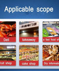 Restaurant Ready Desktop Vacuum Sealer And 600 Watt Heat Packaging Machine For Food Tray Preservation With Tight Seal Action And Dead Fresh Results For Daily Takeaway Boxes in deli, takeaway, fast food, fruit shop, cake shop settings.