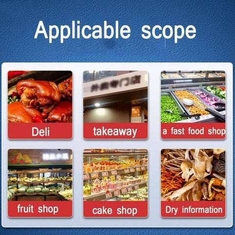 Restaurant Ready Desktop Vacuum Sealer And 600 Watt Heat Packaging Machine For Food Tray Preservation With Tight Seal Action And Dead Fresh Results For Daily Takeaway Boxes in deli, takeaway, fast food, fruit shop, cake shop settings.