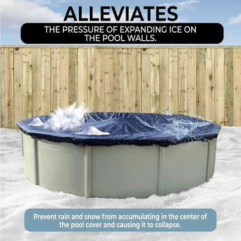 Winter Pool Pillow For Above Ground Pools 4 By 4 Feet Heavy Duty Air Pillow For Winterizing And Closing Premium Cover Float with above-ground pool