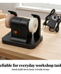 Knockout Bench Grinder With Versatile Polishing Wheel, copper motor, dual wheels on a stable platform for sharpening.