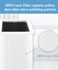 Replacement Filter For Blue Pure 121 Air Purifier With HEPA And Activated Carbon Breathe Easy 1 Pack filter details.