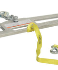 Swivel Forklift Hook Plate, Heavy Duty Steel Construction, Double Fork Slides, 4000 Lb Capacity, Safety Latch, Carriage Mount Attachment