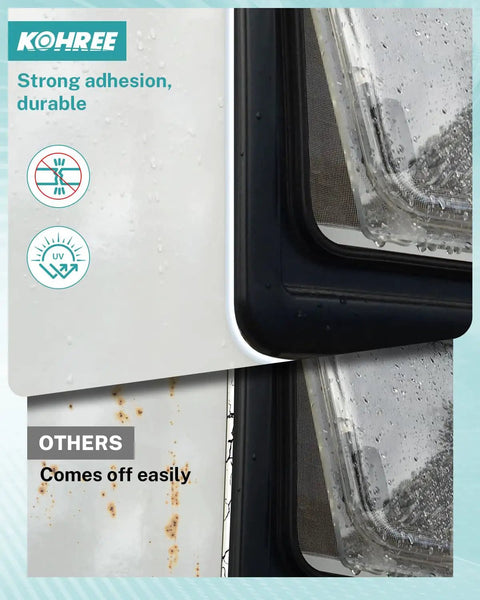 Non Leveling RV Roof Sealant 2 Pack Non Sag Lap Sealant For Roofs White Waterproof Caulking comparison with others on RV window