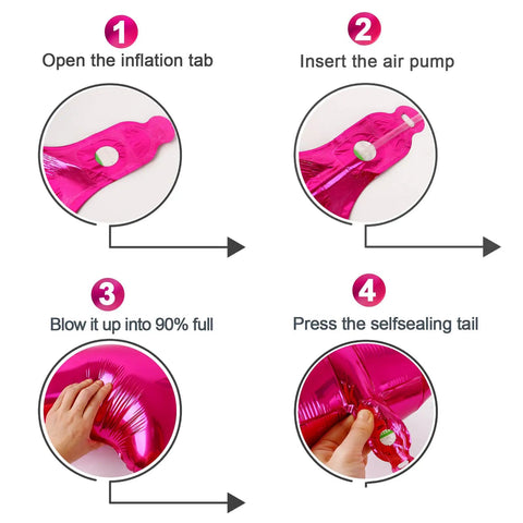 Hot Pink Number 8 Balloon 40 Inch Giant Foil Balloon For 8th Birthday Party Decor inflation instructions