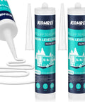 Non Leveling RV Roof Sealant 2 Pack Non Sag Lap Sealant For Roofs White Waterproof Caulking tubes and nozzles
