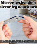 Person using Eyeglass Adjustment Tools Kit For Pro Grade Eyewear Repair with metal tool and glasses on a table