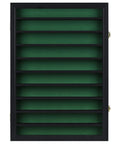 80 Golf Ball Display Case Cabinet With Solid Wood Frame UV Protected Lockable Acrylic Door Wall Mounted Or Stand Black Finish
