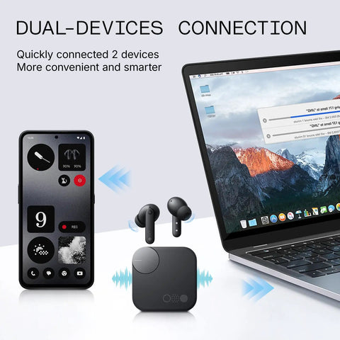 Buds Pro 2 Wireless Earbuds With Smart Dial 50dB Adaptive Hybrid Noise Cancelling Bluetooth 5.3 11mm Bass Driver LDAC 6 Hi Res Mics 43 Hours Playtime Fast Charging Case Dark Gray