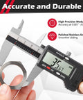 Pro Grade Precision Digital Caliper 0 To 6 Inch Measuring Tool With Auto Off And 0.001 Inch Accuracy measuring metal ring