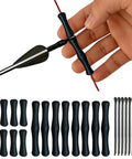 Eight Piece Archery Bowstring Finger Guard And Saver Set for recurve and traditional bows with ergonomic finger protectors.