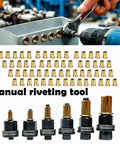 Heavy Duty Rivet Nut Tool Kit That Slams In Press-In Fasteners Smooth With 55 Metric Nuts And 6 Mandrels For M4 To M10 Sizes Perfect For Your Home Shop Projects And DIY Metalworking Tasks Made Tough in use on sheet metal
