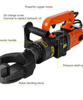 Powerful Handheld Electric Hydraulic Rebar Bender With 1500 Watt Motor showing ergonomic handle and rebar bending block.