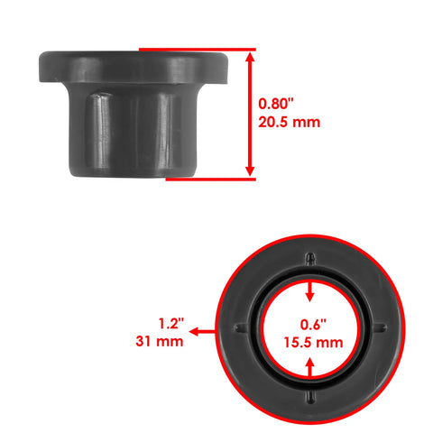 Front A Arm Bushing Ball Joint Kit For Polaris Sportsman XP 550 Touring 2009 And Sportsman XP 850 EFI EPS 2009 With Pivot Shaft 5135270 Bushing 5436798 Bolts 7518466 Nuts 7547313 And Ball Joints 7082507 7081991 7061220, black bushing 0.80" x 1.2"