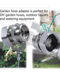 Solid Brass Garden Hose Swivel Adapter Three Quarters Inch GHT Female To Male Connector For No Leak Easy Attach And Rotating Hose Setup No Sweat Keeps Water Flow Smooth In The Yard, brass adapter