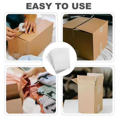 Adhesive Packing List Envelopes With Window Design For Shipping Docs And Invoices, 100 Pack Self Sealing Poly Bags shown in use