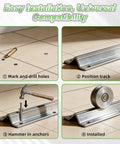 Heavy Duty 24 Ft Galvanized V Track Kit For 1 In V Groove Sliding Driveway Gates 6 Sections Of 4 Ft Each Includes Stainless Steel Hammer Drive Anchors And Easy Install Kit For Quick Concrete Mounting - installation process steps