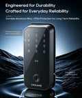 Premium Smart WiFi Door Lock Featuring Slick Fingerprint Keypad And Apple Home Key Compatibility For Smooth iPhone Unlocks, durable aluminum alloy, IP54 rated