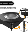 Adjustable Fire Pit Surround Tabletop For Solo Stove Bonfire Ranger Two Point Zero with adjustable leg design details.