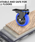4 Inch Heavy Duty Stem Caster Wheels Set Of Four With Locking Swivel Casters 2000 Lbs Capacity on various floor types
