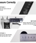 Methods to measure for Heavy Duty Mountain Bike Seat Post 27.2mm 30.9mm 31.6mm, using calipers and rulers.