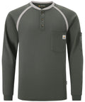 Mens Flame Resistant 6.5oz Long Sleeve FR Shirt For Work Fire Retardant CAT2 HRC2 Durable FR Clothing For Welders