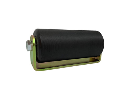 Heavy Duty 6 Inch Sliding Gate Guide Roller With C Bracket Built Tough Anti Tip Welded Assembly For Rear Post Sealed Ball Bearing Hard Nylon UHMW For Smooth Stable Gate Operation No Grease Needed