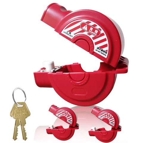 Universal Gate Valve Lockout For Outdoor Faucets And Spigots, Hose Bib Lock For 1 To 2.5 Inch Valves, Rustproof ABS Cover, 2 Pack
