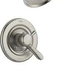 Lahara Monitor 14 Series Tub And Shower Trim Stainless with H2Okinetic Technology featuring showerhead, valve, and spout.