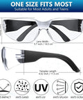 Bulk Pack Of 96 Pairs Clear Safety Glasses With Six Color Frames For Adults Unisex Eye Protection Goggles durable impact resistant