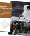 Car Engine Oil Viscosity Tester and Quality Comparator Kit Acrylic Stand for Accurate Oil Testing Essential Tool for Car Maintenance DIYers and Shop Pros, pouring oil into engine