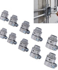 Hassle Free Squeeze Connectors 1/2 Inch Push In Fitting For Dry Indoor Projects No Sweat Wiring With Rock Solid Die Cast Zinc Alloy Reliable Fit For Conduit And Power Boxes Pack Of 20 showing multiple connectors.