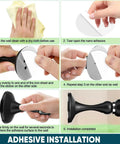 Adhesive installation instructions for Magnetic Door Stopper Heavy Duty Door Holder With No Drill Wall Or Floor Mount 3M Adhesive And Screws
