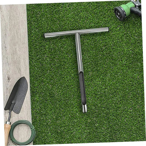 Stainless Steel Soil Sampling Probe With T Handle For Lawn And Garden Testing Pro Grade Rugged Rust Resistant Tool on grass