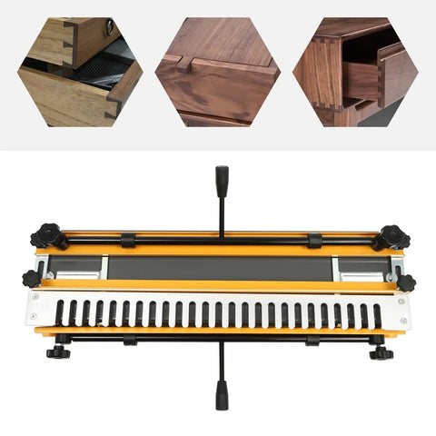 Dead Nuts Accurate Mini Dovetail Jig Template Kit view from above with easy grip handles and steel components for woodworking