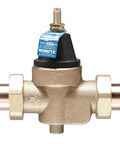 Lead Free Three Quarter Inch Water Pressure Reducing Valve For Home Shop And Pro Installations With Double Union Inlet And Outlet