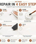 Step-by-step guide on using No Sweat Professional Leather And Vinyl Repair Kit For Seamlessly Blending White Cream And Light Gray Color Shades Onto Sofas Home Couches Car Boat And Bags.
