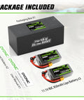 Beast Mode 850mAh 11.1V 3S LiPo Battery Pack With XT30 Connector in packaging with accessories, showing two batteries