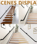 Built Tough Stair Railing Handrail Wall Mount Indoor Banister Wrought Iron Brackets showcasing adjustable stair railing install.