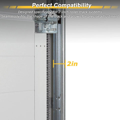 Heavy Duty Vertical Track Repair Tool For Garage Doors Pro Grade Straightening Device For 2 Inch Roller Track Systems Ideal For Pros And DIYers For Garage Door Track Maintenance Keeps Tracks Aligned And Doors Rolling Smoothly installed on track