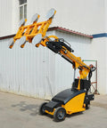 Heavy Duty Mobile Hydraulic Glass Vacuum Lifter with robust suction cups for large glass and stone panels, outdoor construction ready.