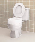 Elongated Toilet Seat Riser Adds 3.5 Inches For Easier Bending And Sitting Bolt On And Easy Install Under Existing Seat Supports Up To 300 Pounds