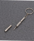 Keychain screwdriver from 1000 Piece Stainless Steel Miniature Screws Kit For Glasses Phones Watches And Eyewear With Screwdriver And Tweezers Included All In One Assorted Sizes Rust Resistant Easy Install Go To Repair Set