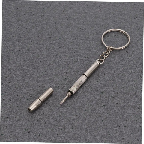 Keychain screwdriver from 1000 Piece Stainless Steel Miniature Screws Kit For Glasses Phones Watches And Eyewear With Screwdriver And Tweezers Included All In One Assorted Sizes Rust Resistant Easy Install Go To Repair Set