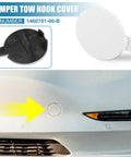 Front Tow Hook Cover For Tesla Model 3 2017 2018 2019 2020 2021 White Plastic Replacement Eye Lid Cap For Front Bumper Waterproof Durable Exterior Accessory