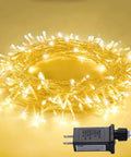 Bright 100 LED String Lights Indoor Outdoor 33 Ft With 8 Modes Warm White Plug In Connectable Fairy Twinkle Lights coiled with plug